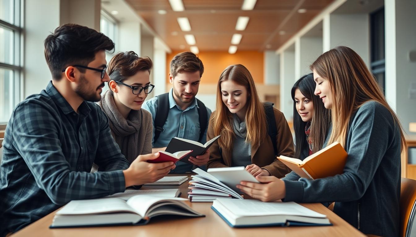 Students working in research laboratory