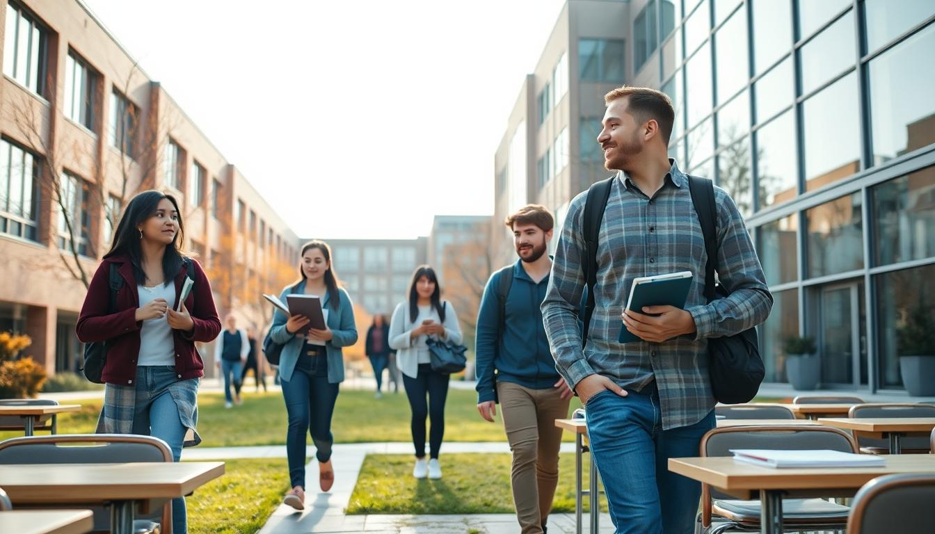 Student using online courses for flexible education